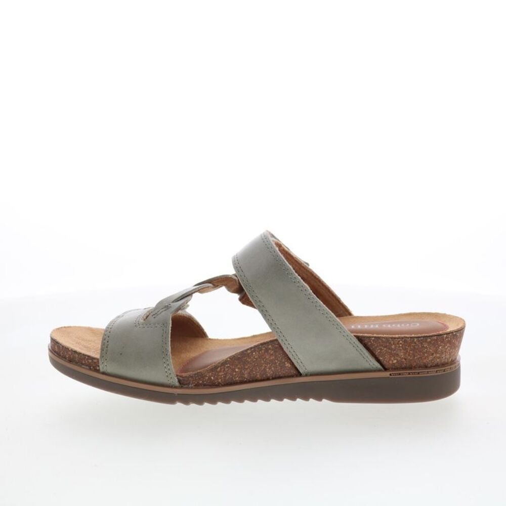 Cobb Hill Womens May W Slide Green Shoes (NWT) - Picture 3 of 4